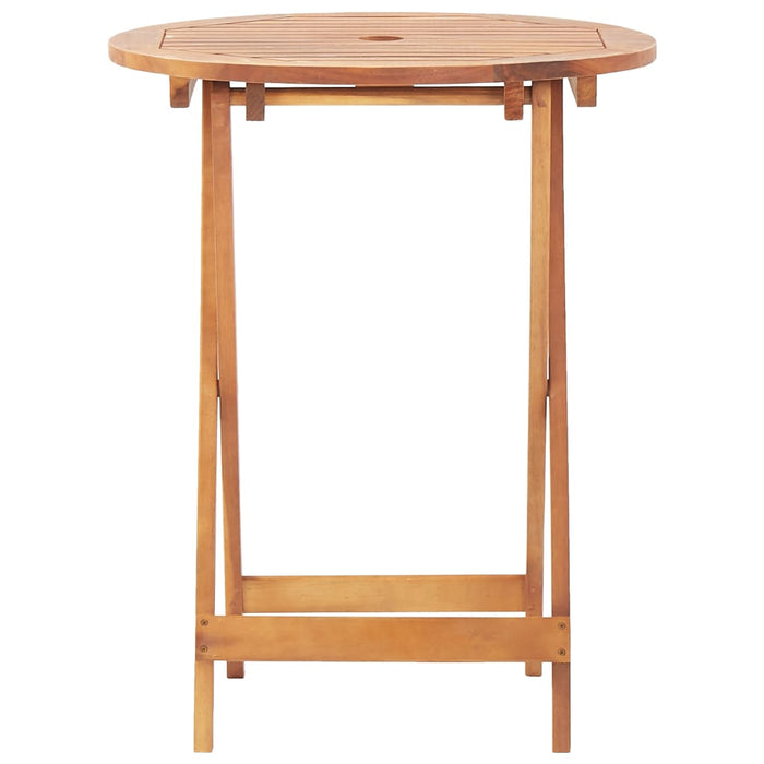 Set mobilier bistro, 3 piese, gri, polipropilenă și lemn masiv - WALTI WALTI