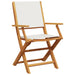 Set mobilier bistro, 3 piese, textil alb crem/lemn masiv - WALTI WALTI