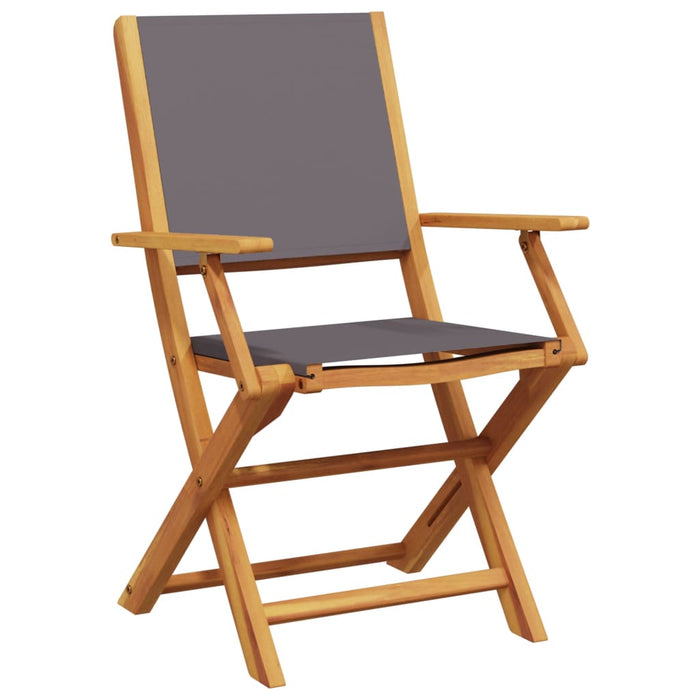 Set mobilier bistro, 3 piese, textil antracit/lemn masiv - WALTI WALTI