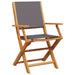 Set mobilier bistro, 3 piese, textil antracit/lemn masiv - WALTI WALTI
