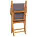 Set mobilier bistro, 3 piese, textil antracit/lemn masiv - WALTI WALTI