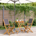 Set mobilier bistro, 3 piese, textil antracit/lemn masiv - WALTI WALTI