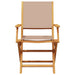 Set mobilier bistro, 3 piese, textil taupe/lemn masiv - WALTI WALTI