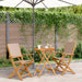 Set mobilier bistro, 3 piese, textil taupe/lemn masiv - WALTI WALTI