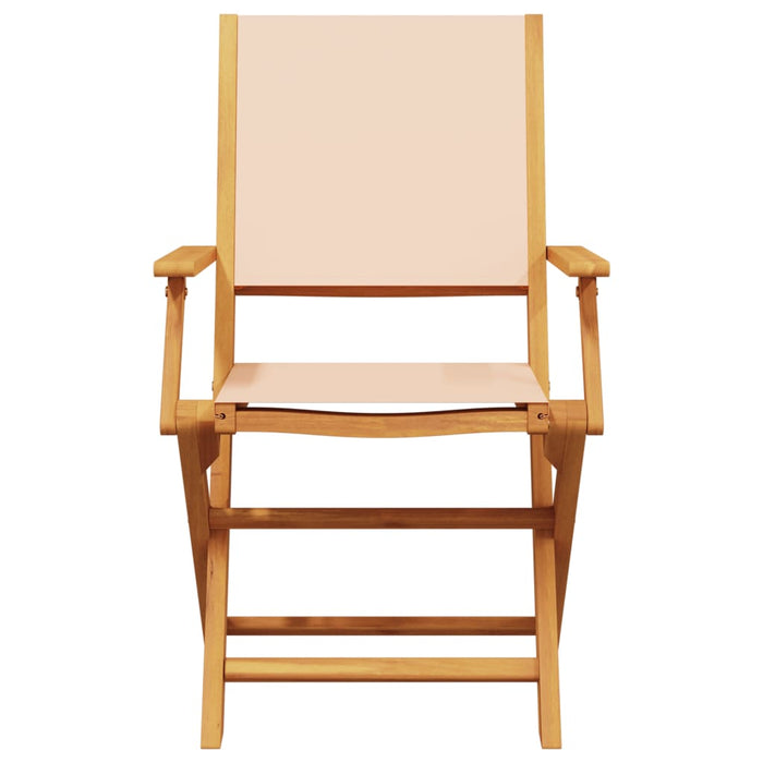 Set mobilier bistro, 3 piese, textil bej/lemn masiv - WALTI WALTI