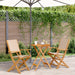 Set mobilier bistro, 3 piese, textil bej/lemn masiv - WALTI WALTI