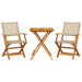 Set mobilier bistro, 3 piese, poliratan bej/lemn masiv - WALTI WALTI
