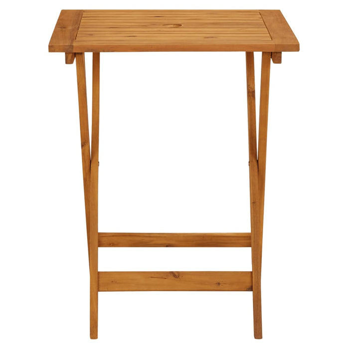 Set mobilier bistro, 3 piese, gri, polipropilenă și lemn masiv - WALTI WALTI