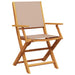 Set mobilier bistro, 3 piese, textil taupe/lemn masiv - WALTI WALTI