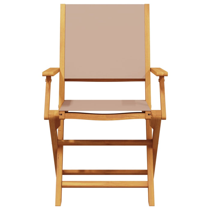 Set mobilier bistro, 3 piese, textil taupe/lemn masiv - WALTI WALTI