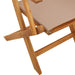 Set mobilier bistro, 3 piese, textil taupe/lemn masiv - WALTI WALTI