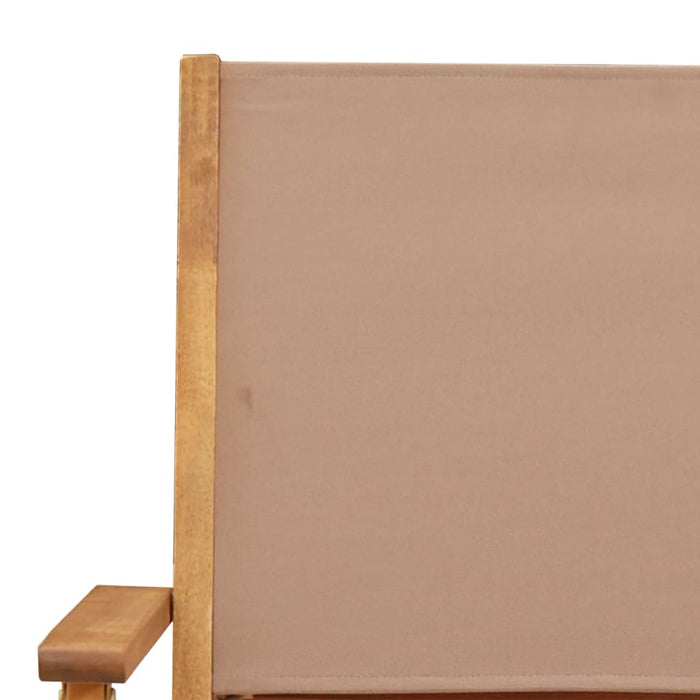 Set mobilier bistro, 3 piese, textil taupe/lemn masiv - WALTI WALTI