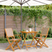 Set mobilier bistro, 3 piese, textil taupe/lemn masiv - WALTI WALTI