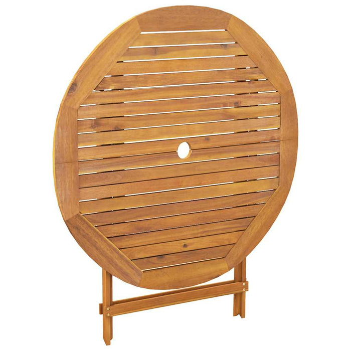 Set mobilier de grădină 5 piese polipropilenă neagră/lemn masiv - WALTI WALTI