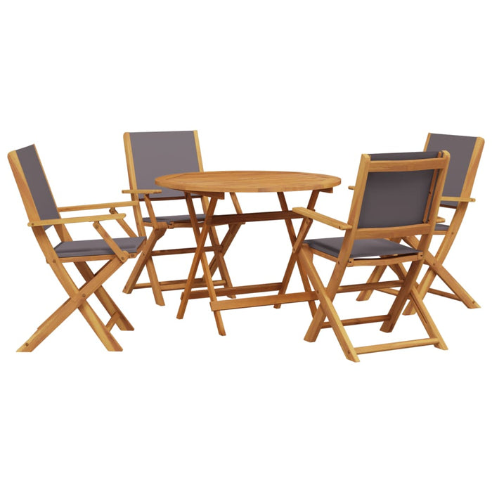 Set mobilier de grădină 5 piese textil antracit/lemn masiv - WALTI WALTI