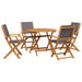 Set mobilier de grădină 5 piese textil antracit/lemn masiv - WALTI WALTI