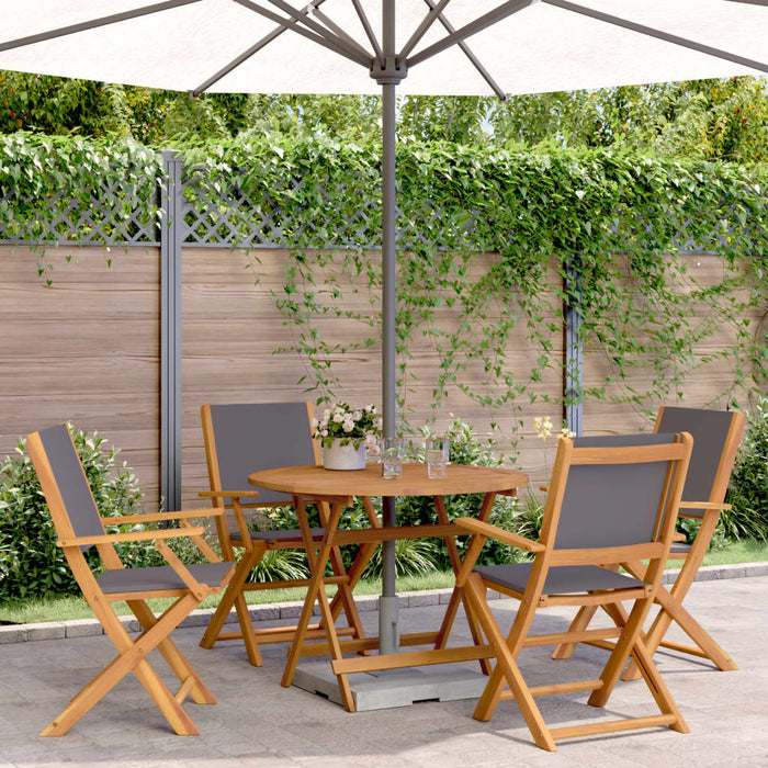 Set mobilier de grădină 5 piese textil antracit/lemn masiv - WALTI WALTI