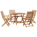 Set mobilier de grădină 5 piese textil taupe/lemn masiv - WALTI WALTI