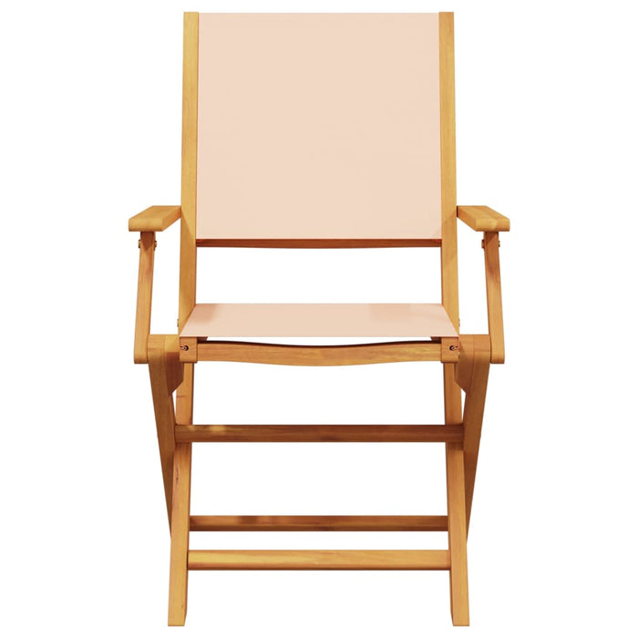 Set mobilier de grădină 5 piese textil bej/lemn masiv - WALTI WALTI