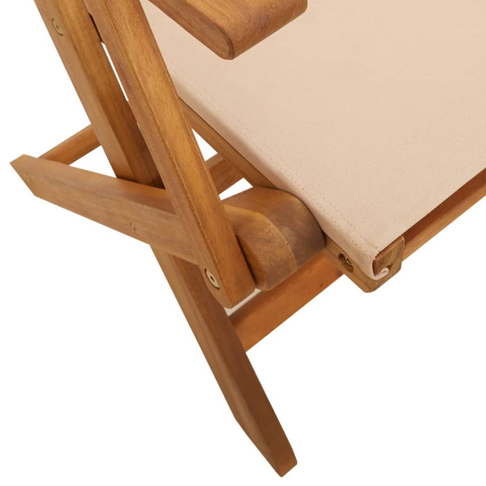 Set mobilier de grădină 5 piese textil bej/lemn masiv - WALTI WALTI