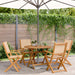 Set mobilier de grădină 5 piese textil bej/lemn masiv - WALTI WALTI
