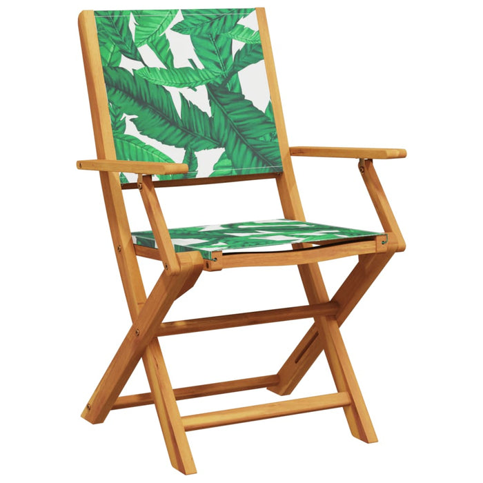 Set mobilier de grădină 5 piese textil model frunze/lemn masiv - WALTI WALTI