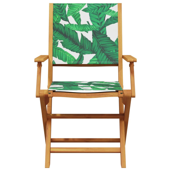 Set mobilier de grădină 5 piese textil model frunze/lemn masiv - WALTI WALTI