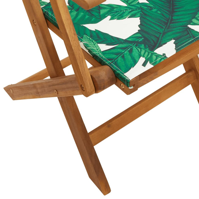 Set mobilier de grădină 5 piese textil model frunze/lemn masiv - WALTI WALTI