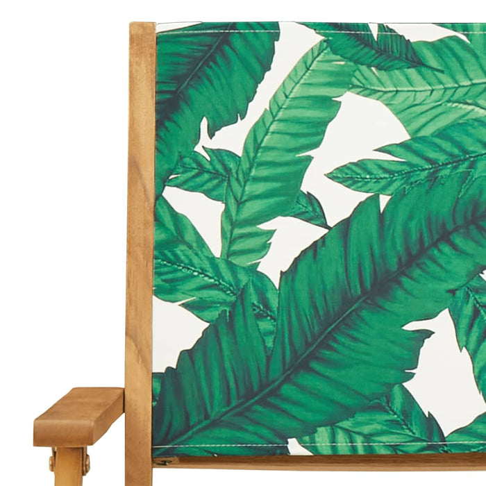 Set mobilier de grădină 5 piese textil model frunze/lemn masiv - WALTI WALTI