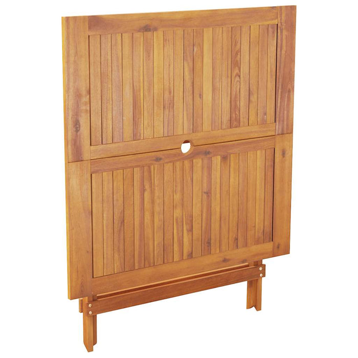 Set mobilier de grădină 5 piese polipropilenă neagră/lemn masiv - WALTI WALTI