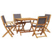 Set mobilier de grădină 5 piese textil antracit/lemn masiv - WALTI WALTI