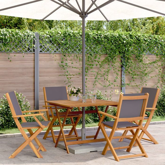 Set mobilier de grădină 5 piese textil antracit/lemn masiv - WALTI WALTI