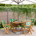 Set mobilier de grădină 5 piese textil model frunze/lemn masiv - WALTI WALTI