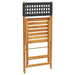 Set mobilier bistro, 3 piese, negru, poliratan și lemn masiv - WALTI WALTI