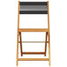 Set mobilier bistro, 3 piese, negru, polipropilenă lemn masiv - WALTI WALTI