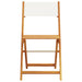 Set mobilier bistro, 3 piese, textil alb crem/lemn masiv - WALTI WALTI