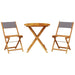 Set mobilier bistro, 3 piese, textil antracit/lemn masiv - WALTI WALTI