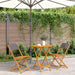Set mobilier bistro, 3 piese, textil antracit/lemn masiv - WALTI WALTI