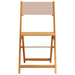 Set mobilier bistro, 3 piese, textil taupe/lemn masiv - WALTI WALTI