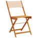 Set mobilier bistro, 3 piese, textil bej/lemn masiv - WALTI WALTI