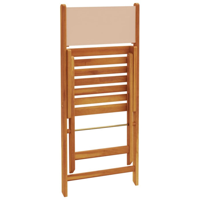 Set mobilier bistro, 3 piese, textil bej/lemn masiv - WALTI WALTI