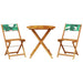 Set mobilier bistro, 3 piese, textil model frunze/lemn masiv - WALTI WALTI