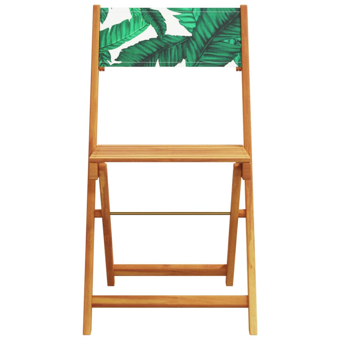 Set mobilier bistro, 3 piese, textil model frunze/lemn masiv - WALTI WALTI