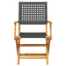Set mobilier bistro, 3 piese, negru, poliratan și lemn masiv - WALTI WALTI