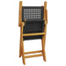 Set mobilier bistro, 3 piese, negru, poliratan și lemn masiv - WALTI WALTI