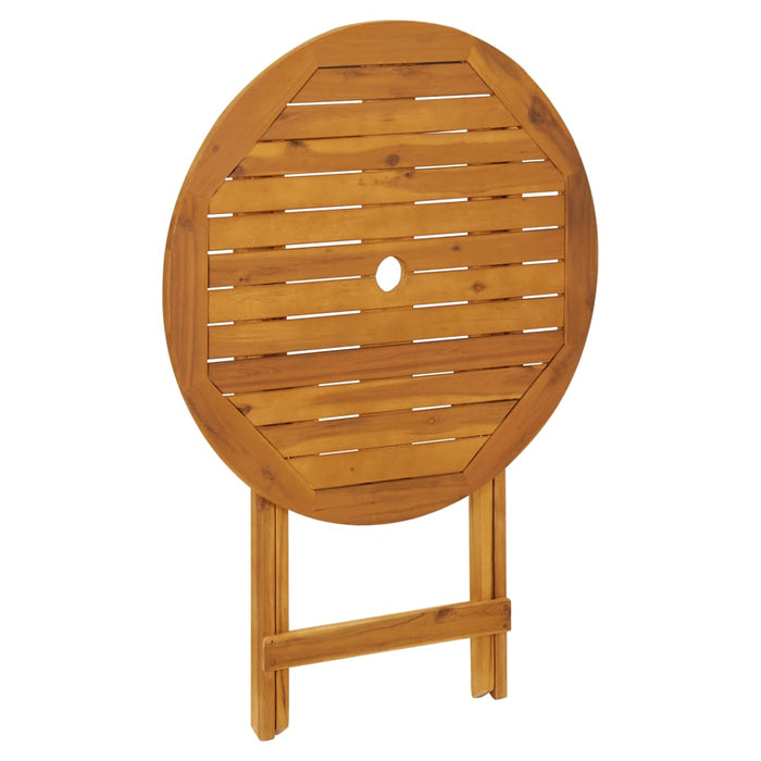 Set mobilier bistro, 3 piese, gri, polipropilenă și lemn masiv - WALTI WALTI