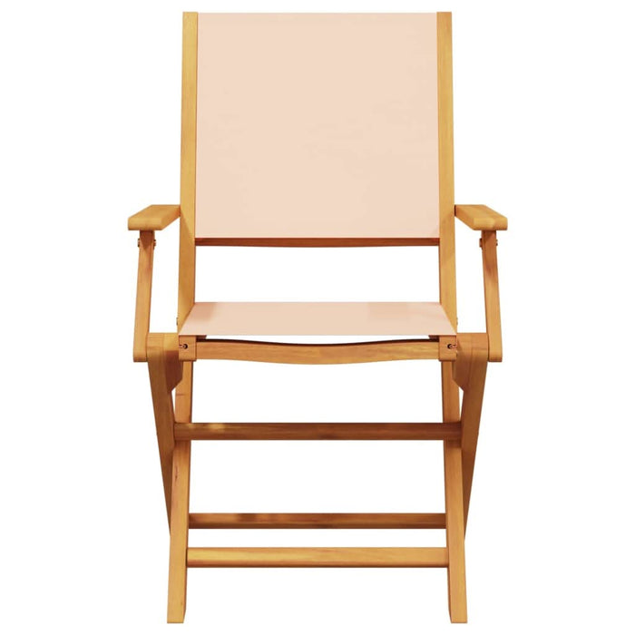 Set mobilier bistro, 3 piese, textil bej/lemn masiv - WALTI WALTI