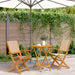 Set mobilier bistro, 3 piese, textil bej/lemn masiv - WALTI WALTI