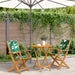 Set mobilier bistro, 3 piese, textil model frunze/lemn masiv - WALTI WALTI