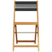 Set mobilier bistro, 3 piese, negru, polipropilenă lemn masiv - WALTI WALTI